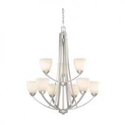 Discount 😍 Patriot Lighting® Helsinki 9-Light Brushed Nickel Chandelier 🤩