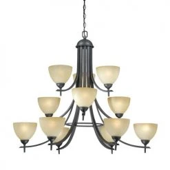 Deals 😀 Patriot Lighting® Somerville 12-Light Oil-Rubbed Bronze Chandelier ✨