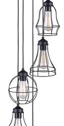Cheap 🌟 Patriot Lighting® Raymond Black 5-Light Pendant ✔️