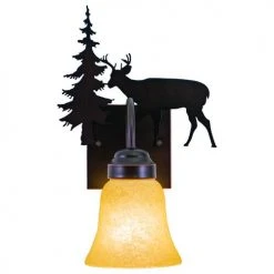 Wholesale ✨ Patriot Lighting® Deer Burnished Bronze 1-Light Vanity Light 🌟 9 Wholesale ✨ Patriot Lighting® Deer Burnished Bronze 1-Light Vanity Light 🌟 -Patriot Light Store 351 5031frontnew
