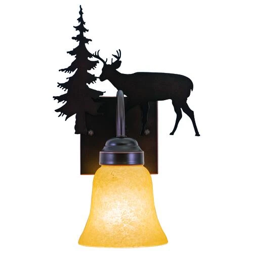 Wholesale ✨ Patriot Lighting® Deer Burnished Bronze 1-Light Vanity Light 🌟 6 Wholesale ✨ Patriot Lighting® Deer Burnished Bronze 1-Light Vanity Light 🌟 - Image 4