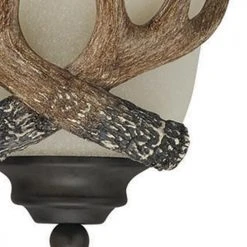 Best Sale 😀 Patriot Lighting® Antler 1-Light Black Walnut Indoor Wall Light 🧨 -Patriot Light Store 351 5037 FG