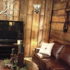 Best Sale 😀 Patriot Lighting® Antler 1-Light Black Walnut Indoor Wall Light 🧨 -Patriot Light Store 351 5037 IU