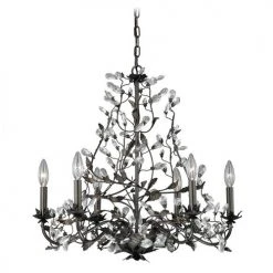 Top 10 ❤️ Patriot Lighting® Trellis 6-Light Architectural Bronze With Gold Accent Chandelier ✨