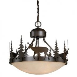 Hot Sale 🌟 Patriot Lighting® Bryce Burnished Bronze 3-Light Pendant/Semi-Flush Mount Ceiling Light 🛒