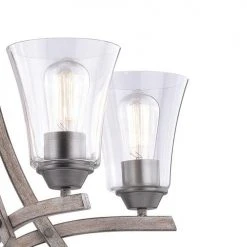 Best reviews of ⌛ Patriot Lighting® Elegant Home Collette 5-Light Distressed Faux Wood & Brushed Pewter Chandelier ✨ -Patriot Light Store 351 8467 FG