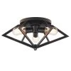Hot Sale 🥰 Patriot Lighting® Pyramus Matte Black 3-Light Flush Mount Ceiling Light ⌛