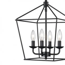 Cheap 👏 Patriot Lighting® Hugh Black 4-Light Pendant ⌛ -Patriot Light Store 351 8664 zoom