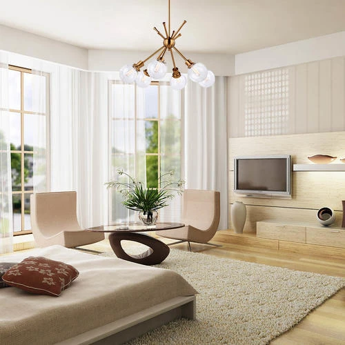 Best Pirce ⌛ Patriot Lighting® Atom Golden 6-Light Chandelier ❤️ 5 Best Pirce ⌛ Patriot Lighting® Atom Golden 6-Light Chandelier ❤️ - Image 3