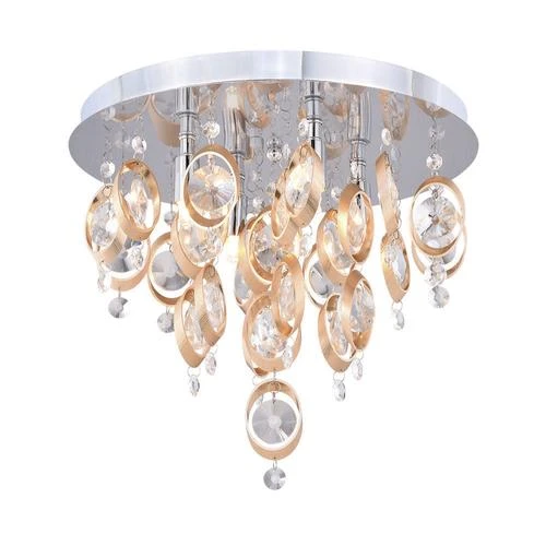 Best Sale 💯 Patriot Lighting® Elegant Home Raina Chrome & Copper 4-Light Flush Mount Ceiling Light 💯 3 Best Sale 💯 Patriot Lighting® Elegant Home Raina Chrome & Copper 4-Light Flush Mount Ceiling Light 💯