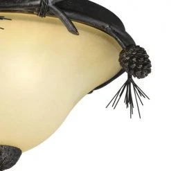 Flash Sale ✔️ Patriot Lighting® Pines Black Walnut 3-Light Flush Mount Ceiling Light 🔥 -Patriot Light Store 351 9579 FG