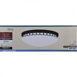 Cheapest 🛒 Patriot Lighting® Julius Black Integrated LED Flush Mount Ceiling Light ✨ -Patriot Light Store 3510008 Alt4