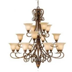 Promo 🤩 Patriot Lighting® Berkeley 16-Light Aged Walnut Chandelier 🥰