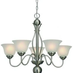 Cheap ⌛ Patriot Lighting® Irelyn 5-Light Brushed Nickel Chandelier 😍
