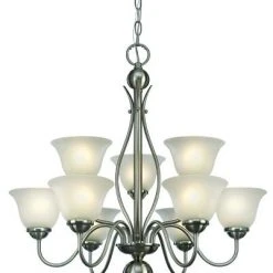 Top 10 ❤️ Patriot Lighting® Irelyn 9-Light Brushed Nickel Chandelier 🧨