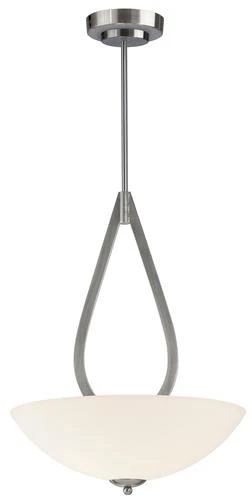 Budget 💯 Patriot Lighting® Audrey 17-3/4" Brushed Nickel Transitional 3-Light Pendant ⭐ 3 Budget 💯 Patriot Lighting® Audrey 17-3/4" Brushed Nickel Transitional 3-Light Pendant ⭐