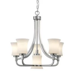 Hot Sale 😉 Patriot Lighting® Joelle 6-Light Brushed Nickel Chandelier 🔔
