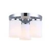 Best deal ❤️ Patriot Lighting® Bulvi Chrome 3-Light Flush Mount Ceiling Light ⭐ -Patriot Light Store 3514466