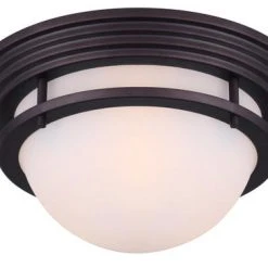 Discount ✨ Patriot Lighting® Justin Oil-Rubbed Bronze 2-Light Flush Mount Ceiling Light 😉