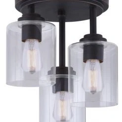 Best reviews of 🔔 Patriot Lighting® Henrik Rubbed Antique Bronze 3-Light Semi-Flush Mount Ceiling Light ⭐