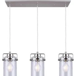 Brand new ⭐ Patriot Lighting® Jeneal 26" Brushed Nickel 3-Light Island Light 🎁