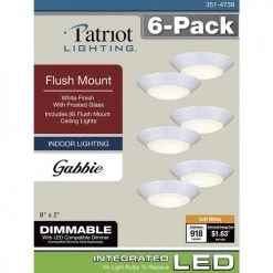 Discount ⭐ Patriot Lighting® Gabbie White Integrated LED Flush Mount Ceiling Light - 6 Pack 🎉 17 Discount ⭐ Patriot Lighting® Gabbie White Integrated LED Flush Mount Ceiling Light - 6 Pack 🎉 -Patriot Light Store 3514739 Alt8