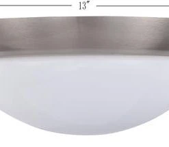 Best Pirce ⌛ Patriot Lighting® Glen Brushed Nickel LED Flush Mount Ceiling Light 2-Pack ⭐ 13 Best Pirce ⌛ Patriot Lighting® Glen Brushed Nickel LED Flush Mount Ceiling Light 2-Pack ⭐ -Patriot Light Store 3514743 Dimension