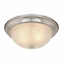 Promo 💯 Patriot Lighting® Cary Satin Nickel 2-Light Flush Mount Ceiling Light - 2 Pack 🤩