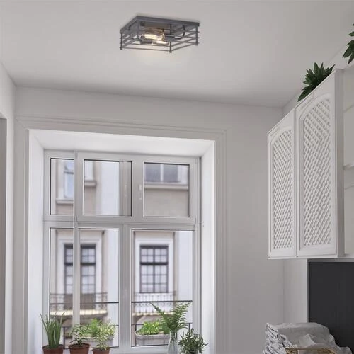 Outlet 👏 Patriot Lighting® Gaven Matte Black 2-Light Flush Mount Ceiling Light - 2 Pack ❤️ 6 Outlet 👏 Patriot Lighting® Gaven Matte Black 2-Light Flush Mount Ceiling Light - 2 Pack ❤️ - Image 4