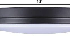 Hot Sale ✔️ Patriot Lighting® Flinn Black LED Flush Mount Ceiling Light 2-Pack ✔️ -Patriot Light Store 3514765 Dimension