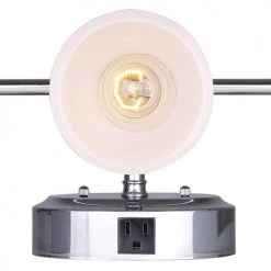 New ✨ Patriot Lighting® Palms Chrome 3-Light Vanity Light With Outlet ⌛ -Patriot Light Store 3515025 IVL418B03CH M plugfront