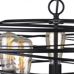Best Sale ❤️ Patriot Lighting® Ryland Black 5-Light Pendant 🔔 -Patriot Light Store 3518049 IPL411B05BK22 detail