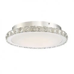Coupon 💯 Patriot Lighting® Katia Chrome Integrated LED Flush Mount Ceiling Light 🧨