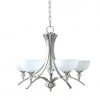 Outlet 💯 Patriot Lighting® Chantelle 5-Light Satin Nickel Chandelier 🧨