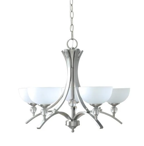 Outlet 💯 Patriot Lighting® Chantelle 5-Light Satin Nickel Chandelier 🧨 3 Outlet 💯 Patriot Lighting® Chantelle 5-Light Satin Nickel Chandelier 🧨