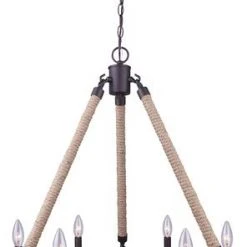 Hot Sale 🔔 Patriot Lighting® Dawsyn Oil-Rubbed Bronze 6-Light Chandelier ✨