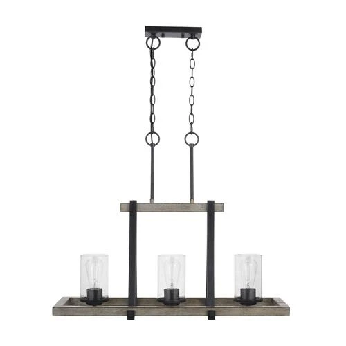 Flash Sale 👍 Patriot Lighting® Elegant Home Brooklyn Natural Iron & Distressed Faux Wood 3 Light Island Light 💯 4 Flash Sale 👍 Patriot Lighting® Elegant Home Brooklyn Natural Iron & Distressed Faux Wood 3 Light Island Light 💯 - Image 2