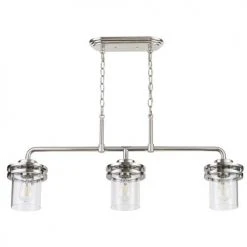 Top 10 🧨 Patriot Lighting® Joska Brushed Nickel 3 Light Island Light ⭐