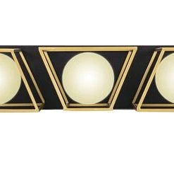 Budget 🔥 Patriot Lighting® Neema Black & Gold 3-Light Vanity Light 🤩 -Patriot Light Store 3518416 P ONnew