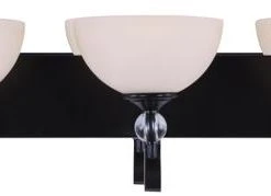 Flash Sale ❤️ Patriot Lighting® Chantelle Matte Black 3-Light Vanity Light 🎁