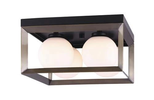 Cheap ⭐ Patriot Lighting® Ottilee Matte Black & Gold 4-Light Flush Mount Ceiling Light 😉 3 Cheap ⭐ Patriot Lighting® Ottilee Matte Black & Gold 4-Light Flush Mount Ceiling Light 😉