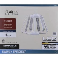Cheapest ✨ Patriot Lighting® Suvi White Integrated LED Pendant 🔥 -Patriot Light Store 3518474 Alt4