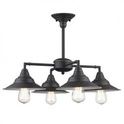Best deal ✨ Patriot Lighting® Denzel 4-Light Oil-Rubbed Bronze Chandelier 🛒