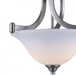 New 🔔 Patriot Lighting® Dee Brushed Nickel 2-Light Semi-Flush Mount Ceiling Light ✔️ -Patriot Light Store 3518505 DETAIL