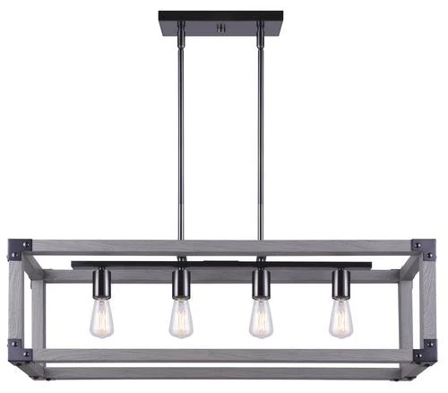 Wholesale 🛒 Patriot Lighting® Elegant Home Hendy 4-Light Black Stainless Steel & Faux Wood Island Light 😀 3 Wholesale 🛒 Patriot Lighting® Elegant Home Hendy 4-Light Black Stainless Steel & Faux Wood Island Light 😀