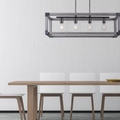 Wholesale 🛒 Patriot Lighting® Elegant Home Hendy 4-Light Black Stainless Steel & Faux Wood Island Light 😀 7 Wholesale 🛒 Patriot Lighting® Elegant Home Hendy 4-Light Black Stainless Steel & Faux Wood Island Light 😀 -Patriot Light Store 3518511 LIFE