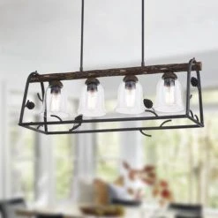 Discount 🔔 Patriot Lighting® Spruce Black Walnut 4-Light Island Light ❤️ 15 Discount 🔔 Patriot Lighting® Spruce Black Walnut 4-Light Island Light ❤️ -Patriot Light Store 3518602 Alt4 1