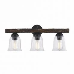 Hot Sale ⭐ Patriot Lighting® Spruce Black Walnut 3-Light Vanity Light 🛒