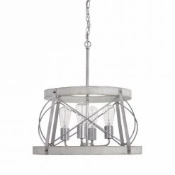 Coupon 💯 Patriot Lighting® Bea White Wash Faux Wood And Galvanized 4-Light Pendant 😀 9 Coupon 💯 Patriot Lighting® Bea White Wash Faux Wood And Galvanized 4-Light Pendant 😀 -Patriot Light Store 3518606 Alt1