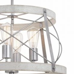 Coupon 💯 Patriot Lighting® Bea White Wash Faux Wood And Galvanized 4-Light Pendant 😀 10 Coupon 💯 Patriot Lighting® Bea White Wash Faux Wood And Galvanized 4-Light Pendant 😀 -Patriot Light Store 3518606 Alt2